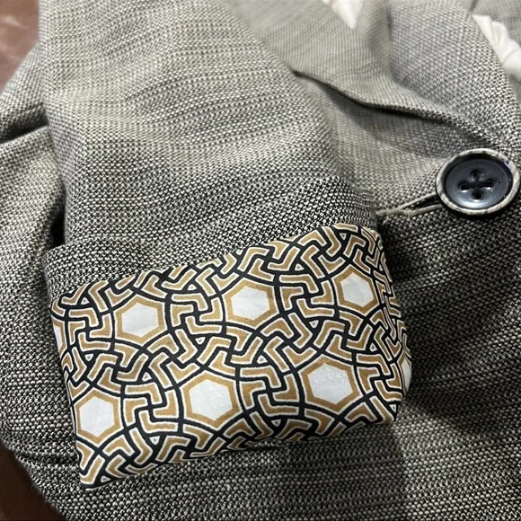 CABi Barrister Tweed Ruched 3/4 Sleeve Womens Blazer Style 923  Brown Size 8 - Picture 11 of 12